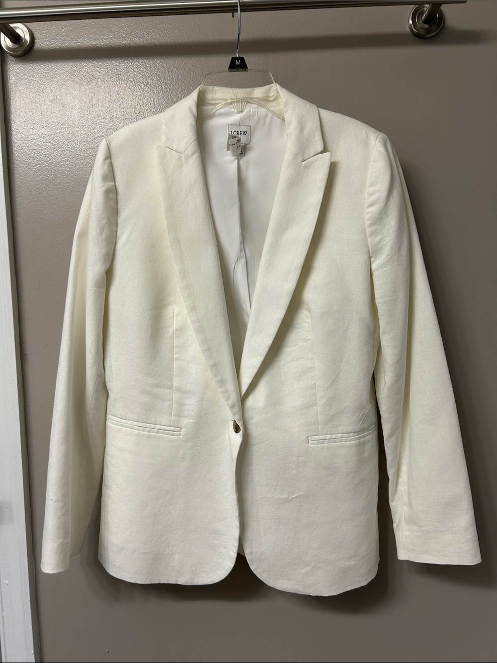 J. Crew Factory Off-White Single-Button Blazer